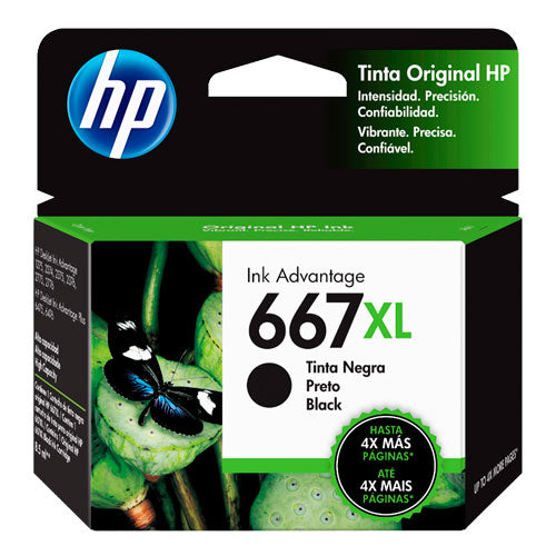 HP 667 Tinta Cartucho Negra Xl