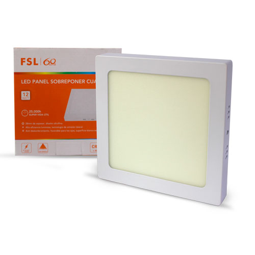 Fsl Lampara Comercial LED Superficial LED 12W 6500K