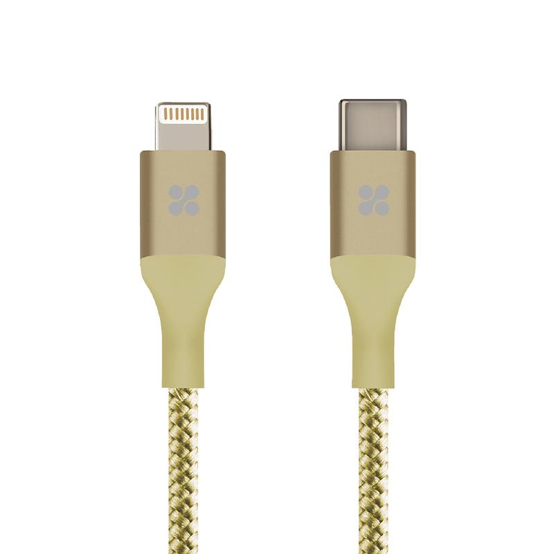 Promate Unilink-Ltc2 Accesorio Celular Cable Tipo C A Lightning 1.2M Dorado