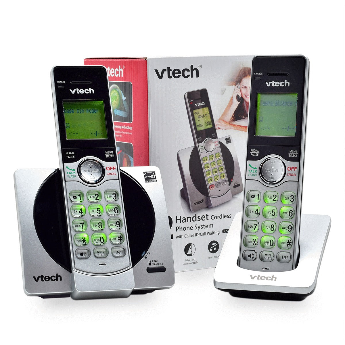 Vtech Cs6919-2 Telefono Inalámbrico Plateado 2 Auriculares