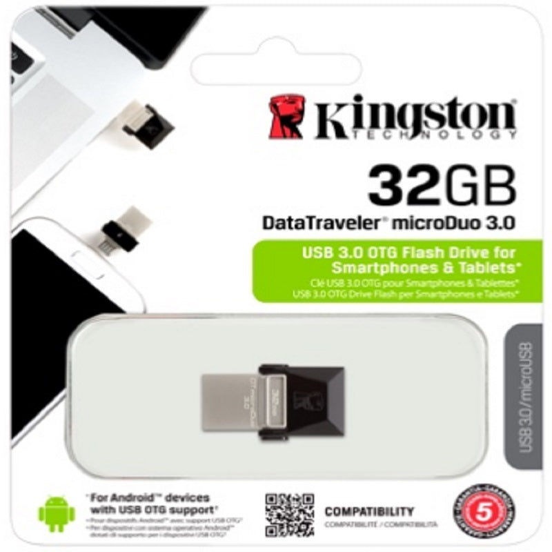 Kingston Dtduo3/32GB Memoria USB 32GB Negra
