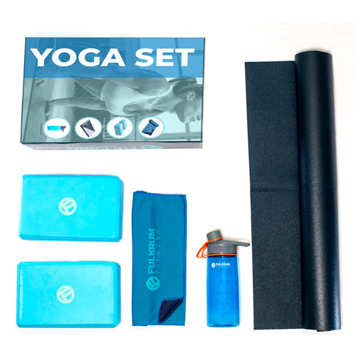 Set de Yoga, Incluye Una Toalla, Dos Bloques, Un Tapete y Una Botela Para Agua