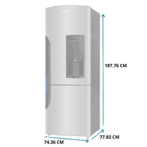 Refrigeradora Mabe 15pies cúbicos Mod: RMB400IBMRX0 acero inoxidable pantalla táctil