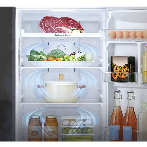 LG Refrigeradora 15.5Pc GT47BGP Top Mount Inverter Bandejas de Vidrio Templado Luz LED Multi Air Flow Door Cooling Smart Diagnosis