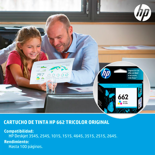 Tinta Cartucho Color HP 662