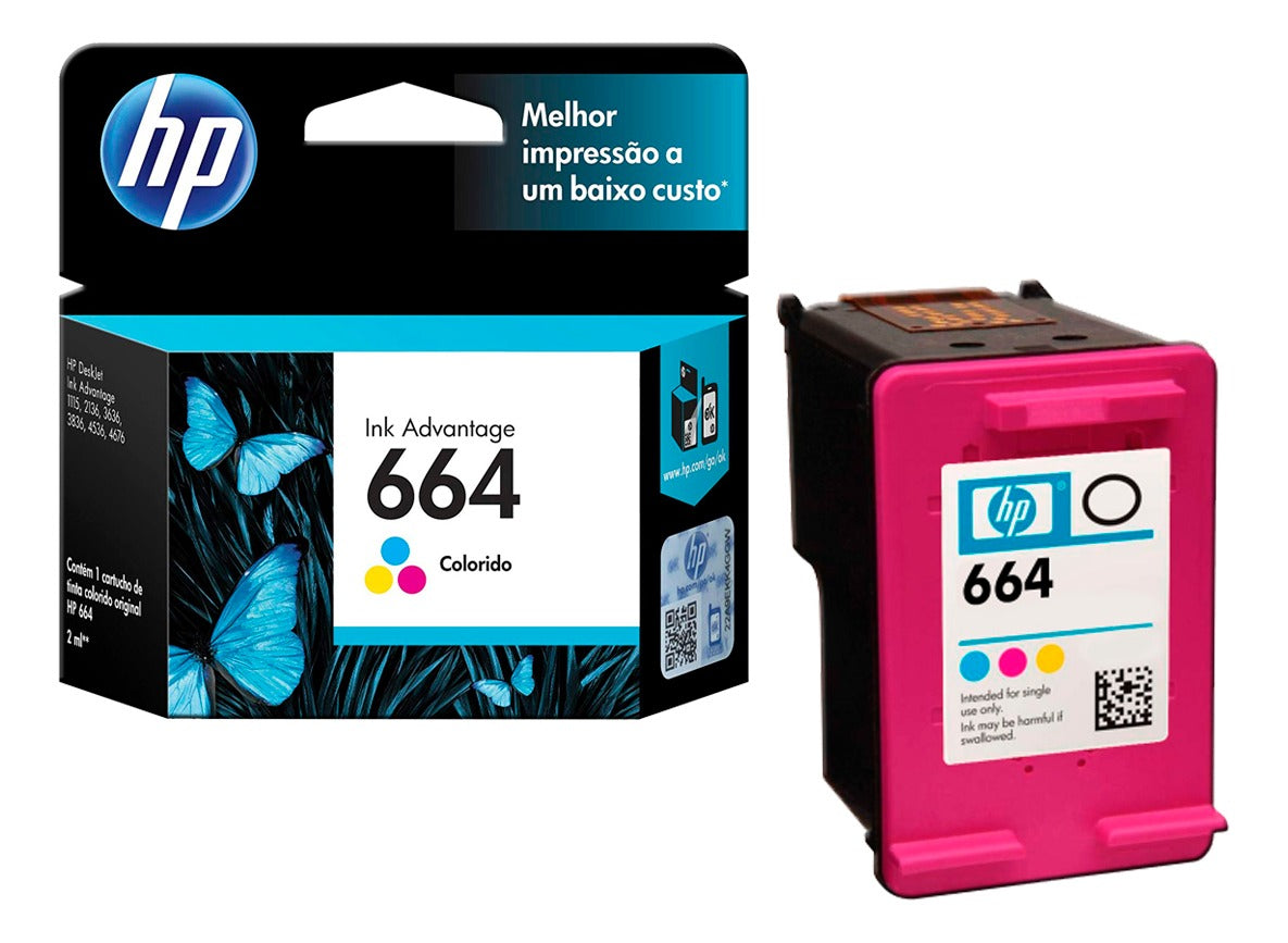 Tinta Cartucho Color HP 664