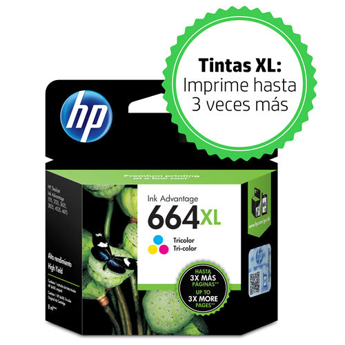 Tinta Cartucho Color XL HP 664