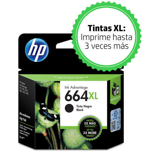 Tinta Cartucho Negro XL HP 664