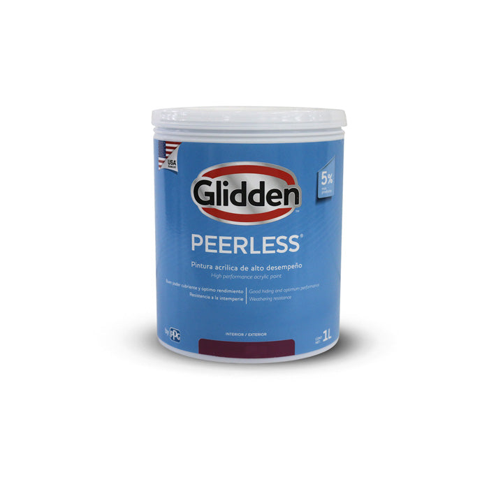 Glidden Pintura Base Peerless Acrilica Mate Intermedia 1/4 Galon