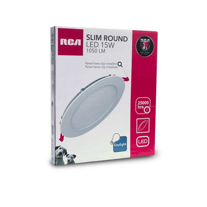 RCA Round Panel LED 15W 85-277V 6500K Para Embutir