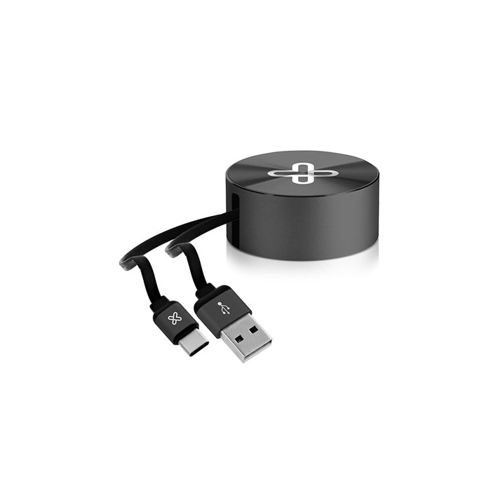 Klip KAC-110BK Cable USB C - USB A 1M Retractable Black