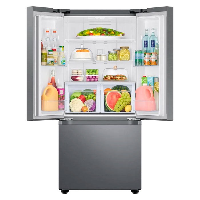 Refrigeradora Samsung 22pc RF22A4010S9/AP french door inverter monocooling bandejas de vidrio templado.