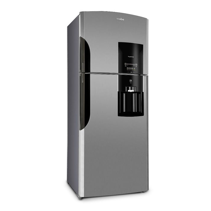 Refrigeradora mabe 18pc top mount  RMS510IBMRX0 de acero inoxidable display táctil dispensador de agua