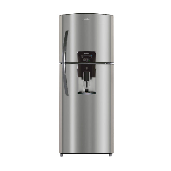 Refrigeradora Mabe top mount 11pc RMA300FZMRX0 acero inoxidable dispensador de agua luz led bandejas de cristal templado control ajustable de temperatura perilla