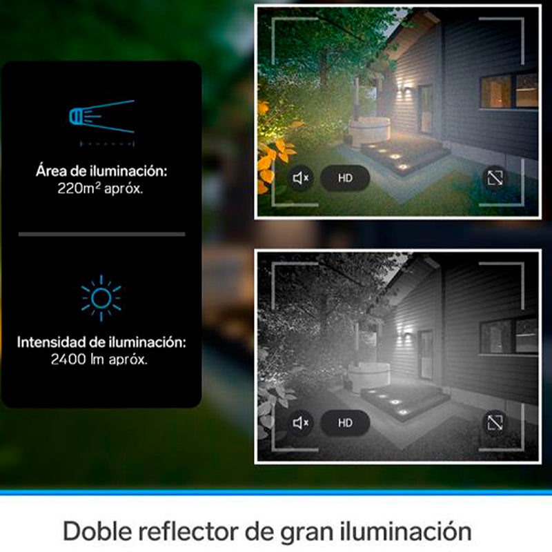 STEREN CAMARA SMART DE SEGURIDAD WI-FI FULL HD CON REFLECTOR LED