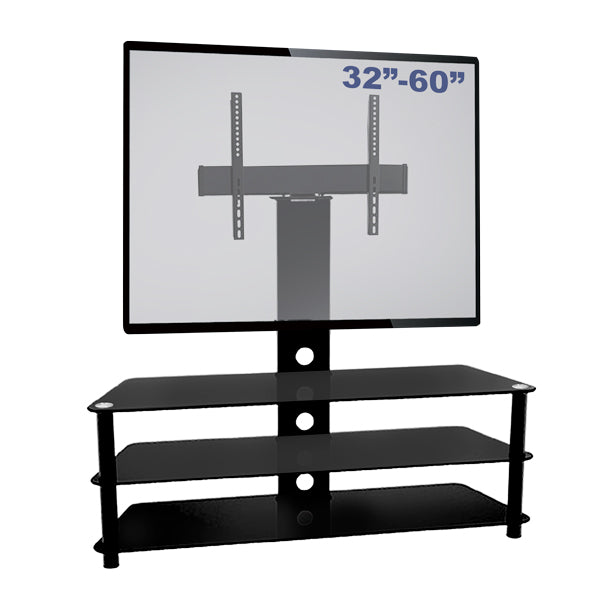 Mesa Para TV Con Soporte GF-P1124-1132, Estructura de Metal y Vidrio