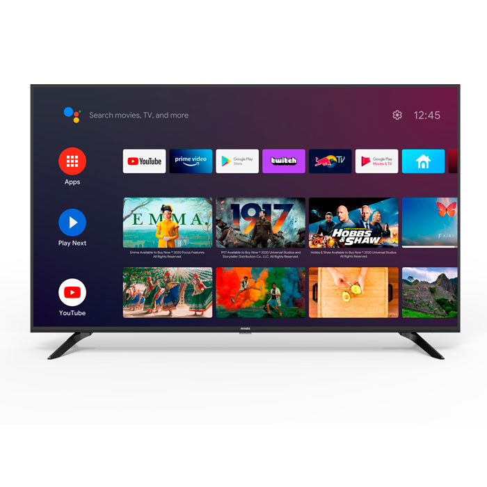 Mystic Android TV 58”  MY-SG58104T - Televisor 4k con comando de voz Hey Google