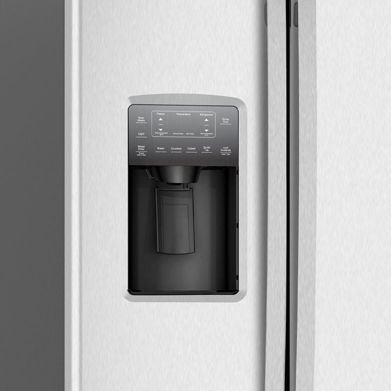 Refrigeradora GE Side by Side. 26pc GNM26AETFSS acero inoxidable.