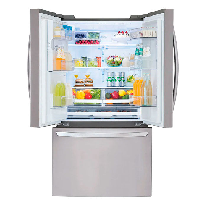 Refrigeradora LG French Door 28pc LM75SGS dispensador de agua.
