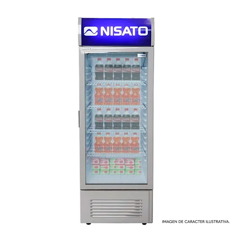 Enfriador Nisato comercial 1 puerta NRE-15SDGX  15PC
