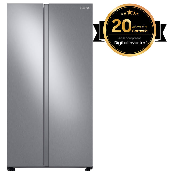 Refrigeradora Samsung  28 pc  side by side  RS28T5B00S9/AP silver  all around cool
